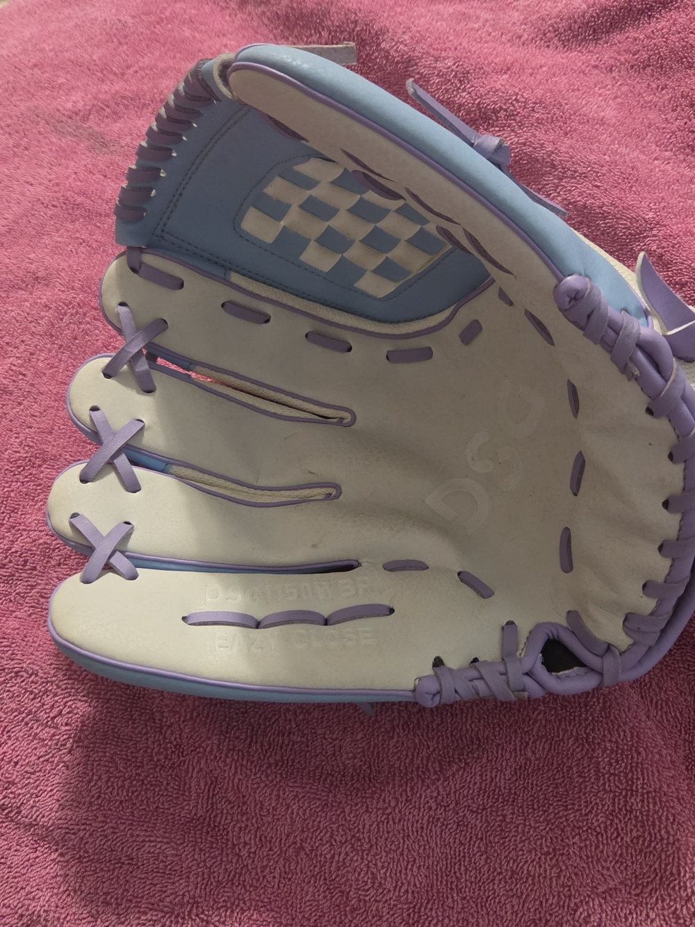 Kids Softball/ Baseball Glove - Lavender and Cream - Youth